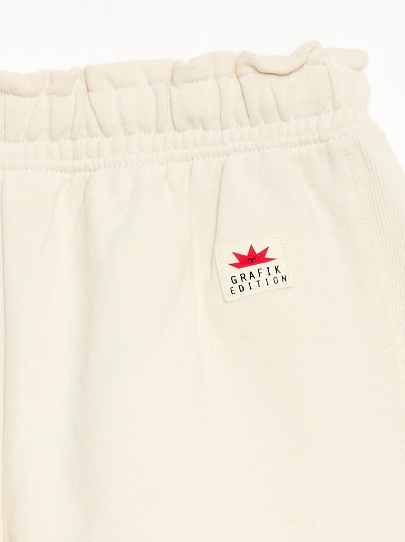 Bermudas em French Terry Branco - Kiabi