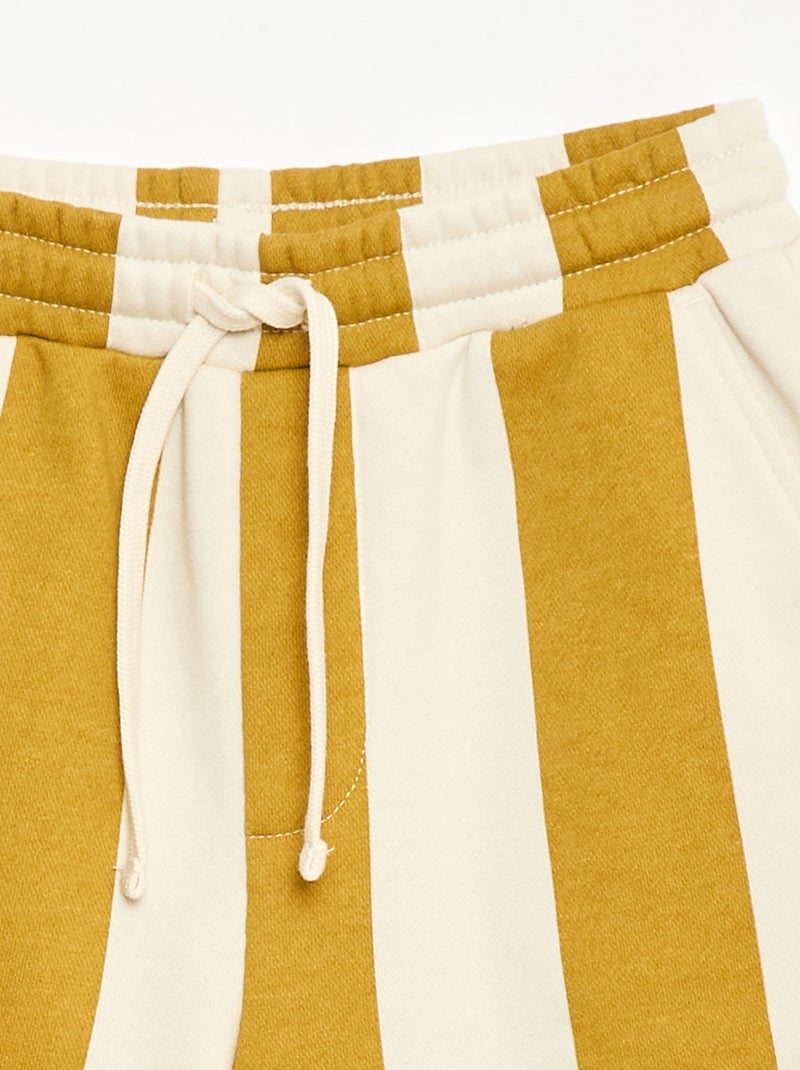 Bermudas em French Terry com padrão Bege - Kiabi