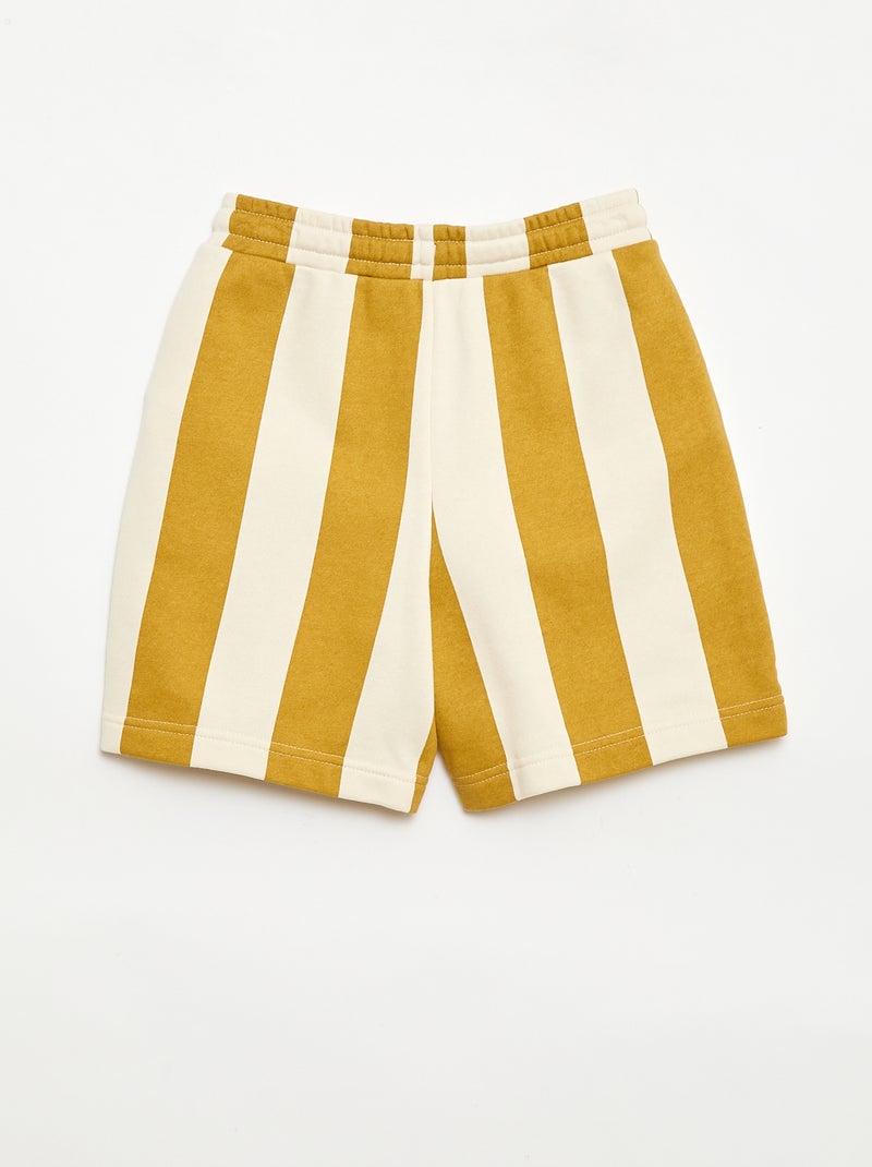 Bermudas em French Terry com padrão Bege - Kiabi