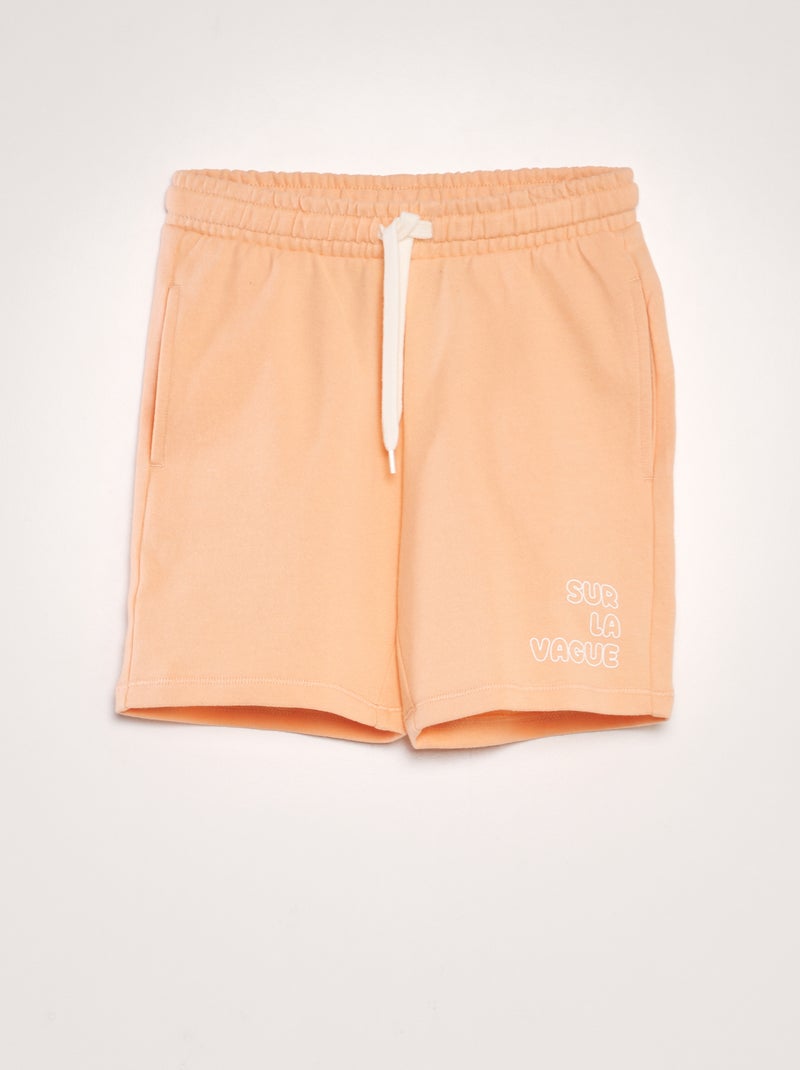 Bermudas em french terry estilo surf LARANJA - Kiabi