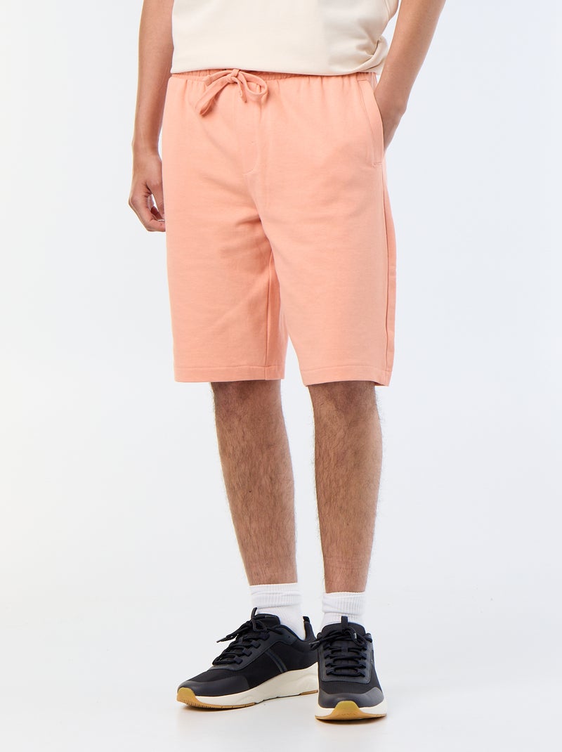Bermudas em French Terry Laranja - Kiabi