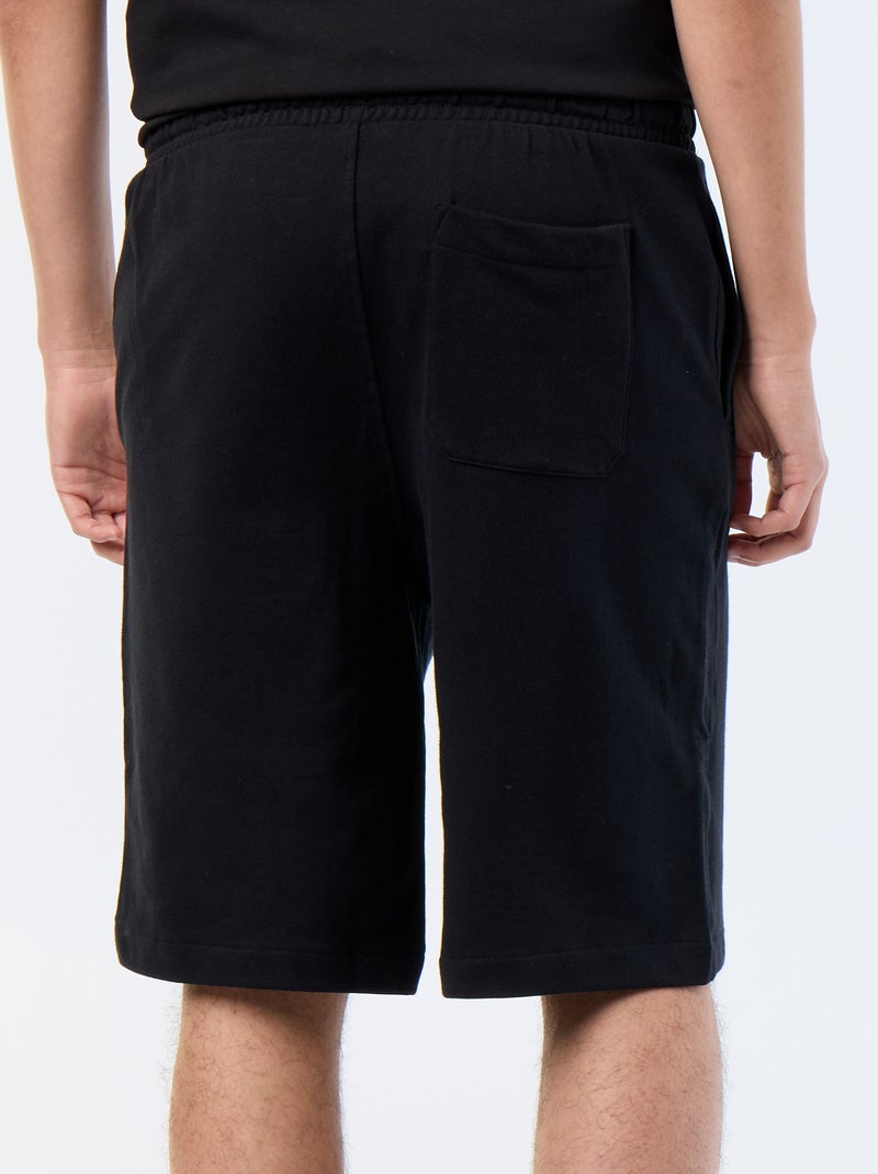Bermudas em French Terry Preto - Kiabi