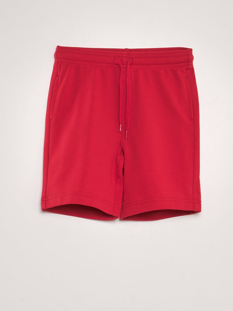 Bermudas em french terry VERMELHO - Kiabi