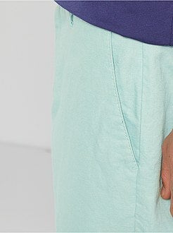 Bermudas em linho e algodão - Kiabi