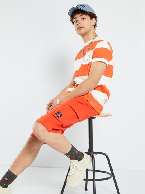 Bermudas em moletão - 4 bolsos - Kiabi