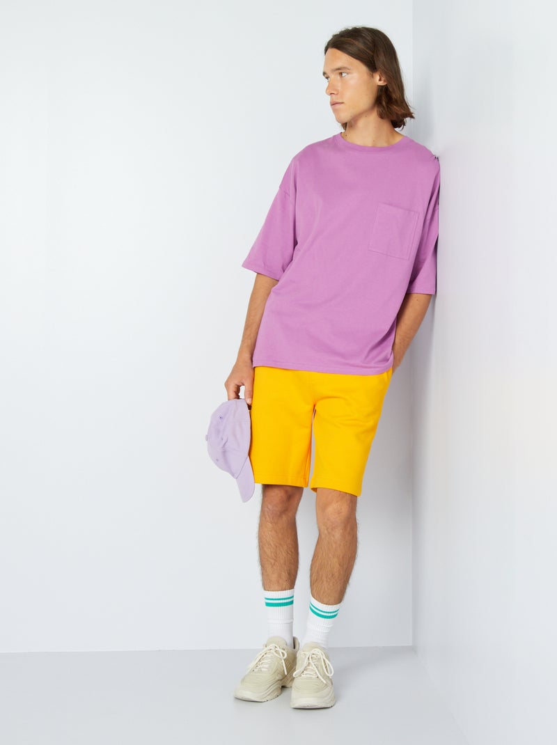 Bermudas em moletão AMARELO - Kiabi