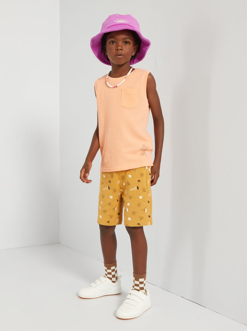 Bermudas em moletão AMARELO - Kiabi