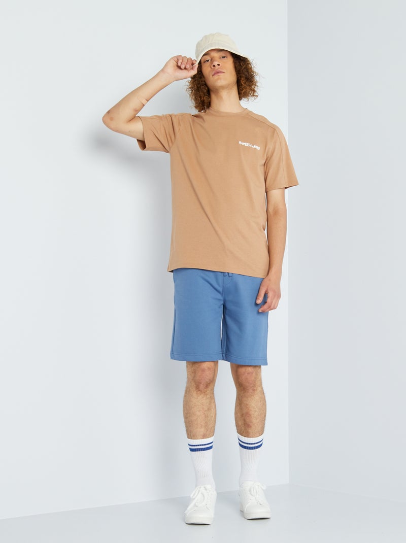Bermudas em moletão AZUL - Kiabi