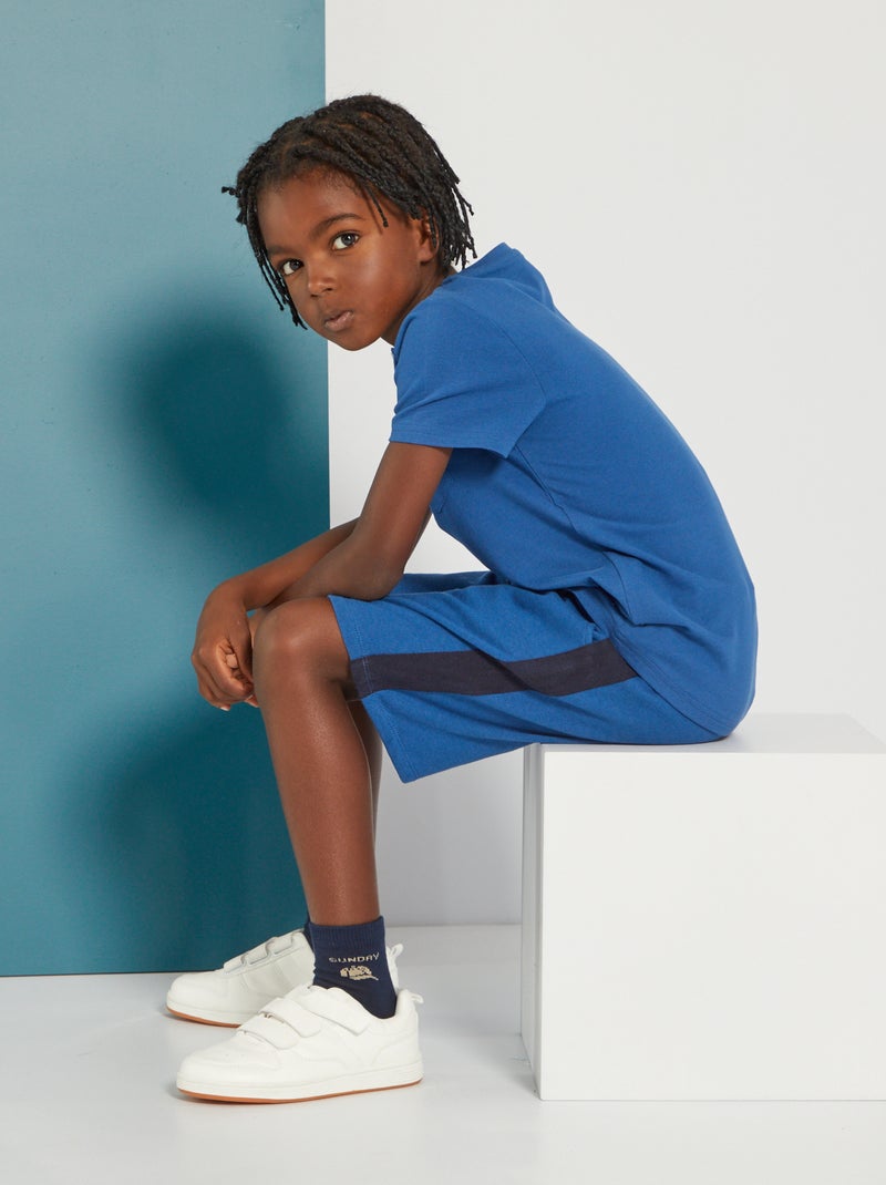 Bermudas em moletão AZUL - Kiabi