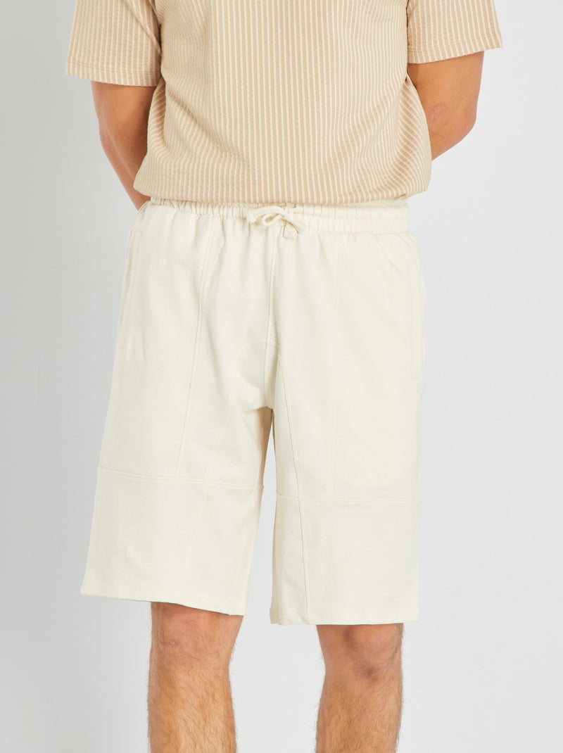 Bermudas em moletão BEGE - Kiabi