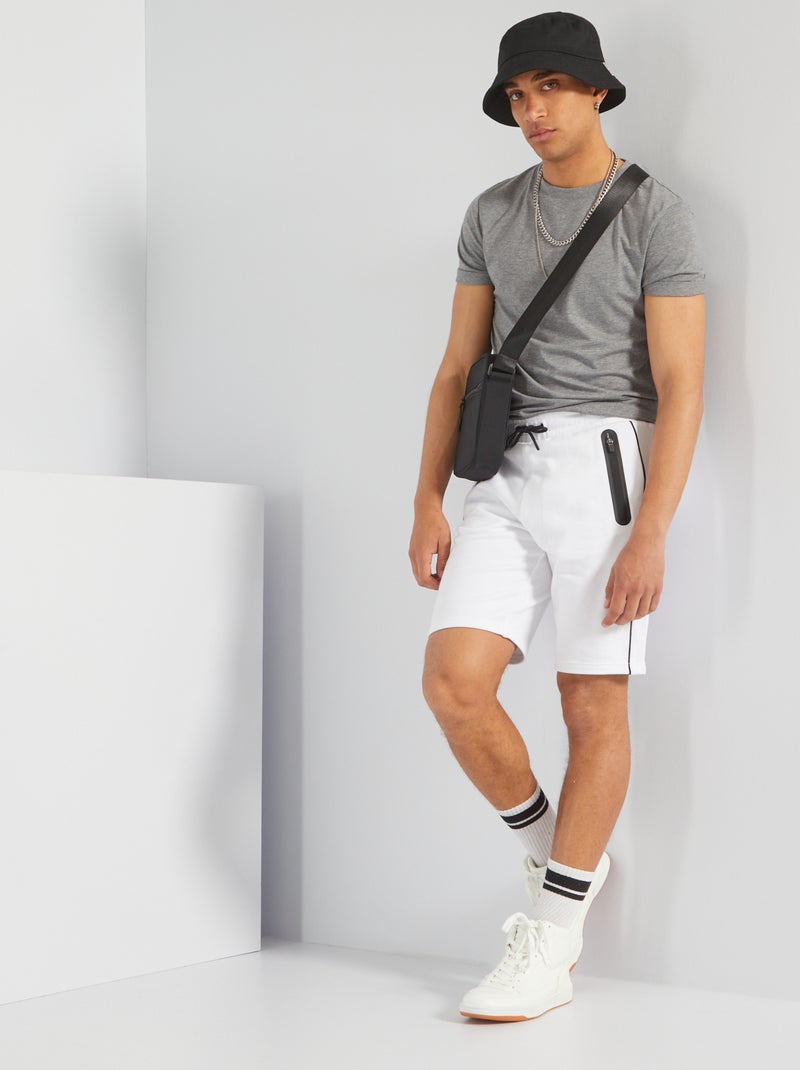 Bermudas em moletão Branco - Kiabi