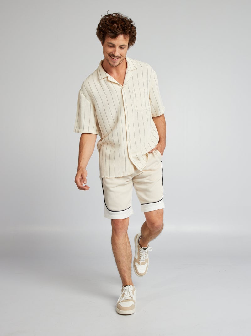 Bermudas em moletão CINZA - Kiabi