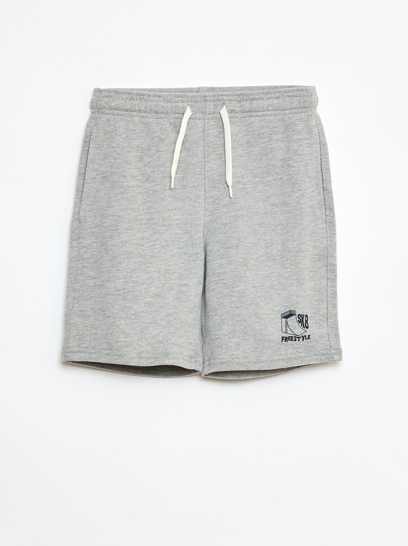 Bermudas em moletão Cinza - Kiabi