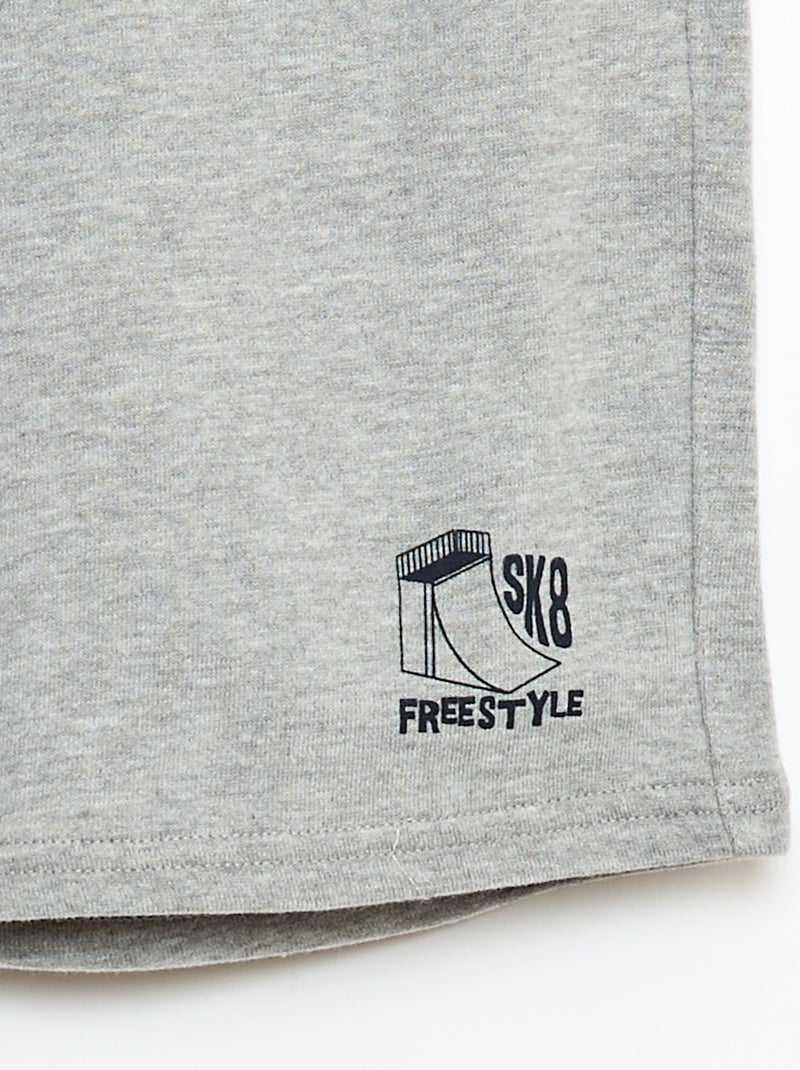 Bermudas em moletão Cinza - Kiabi