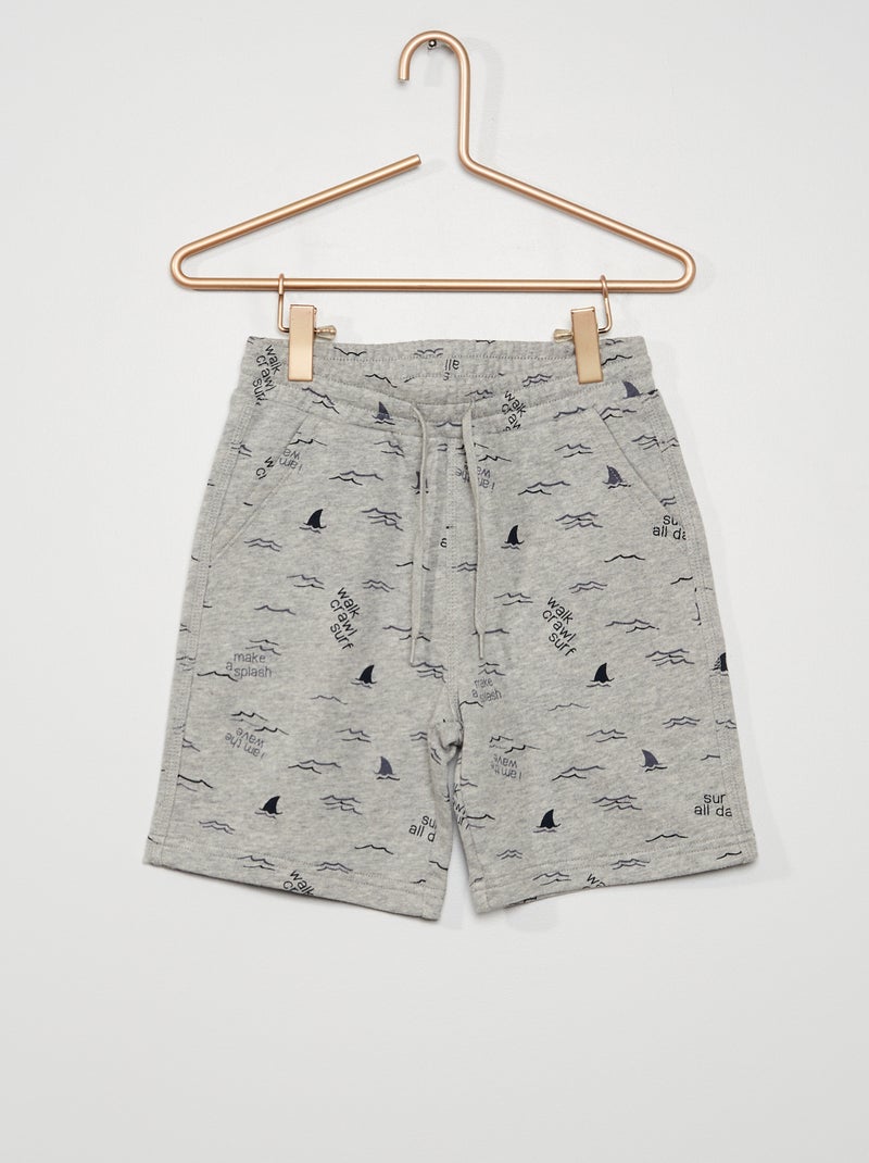Bermudas em moletão CINZA - Kiabi
