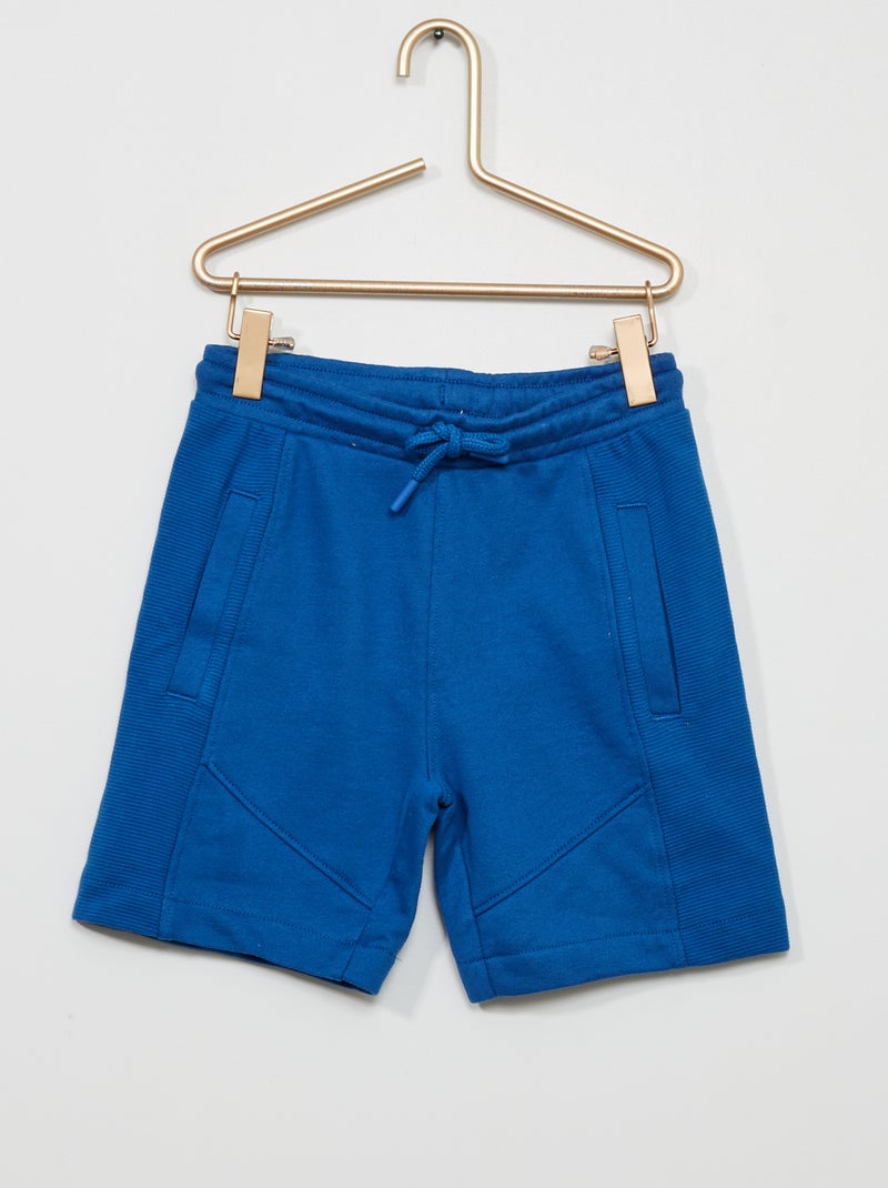 Bermudas em moletão com atilhos de fantasia AZUL - Kiabi