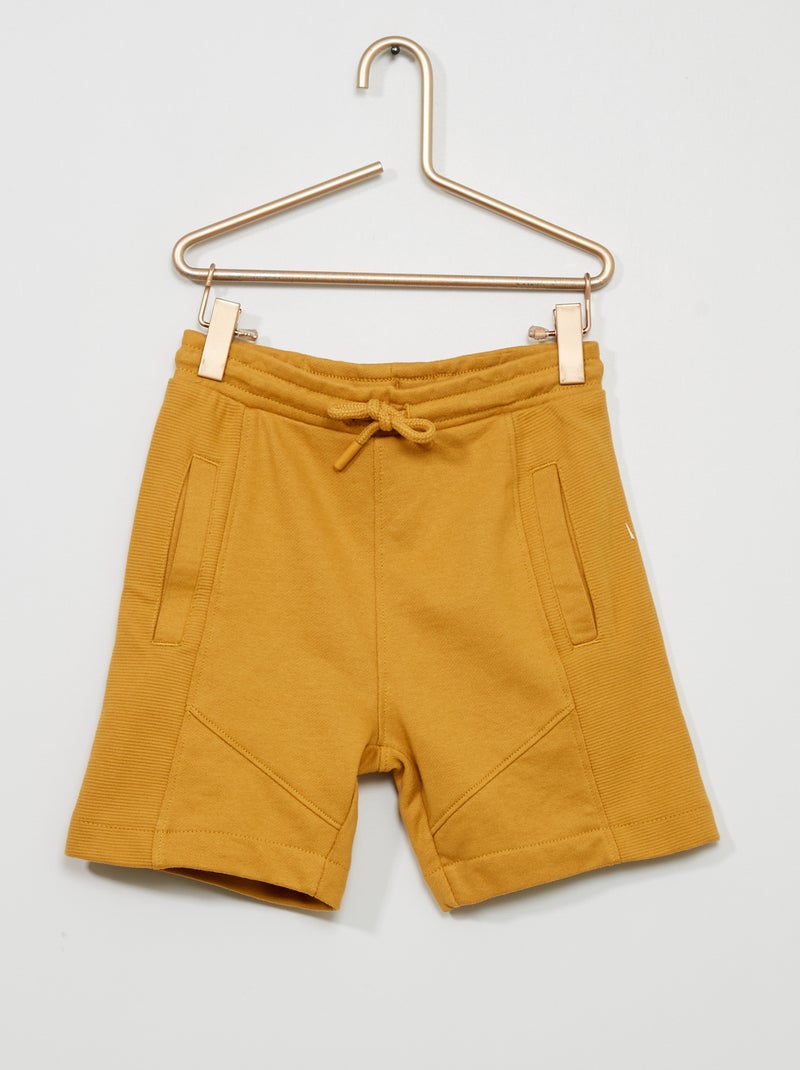 Bermudas em moletão com atilhos de fantasia BEGE - Kiabi