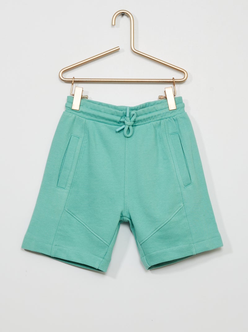 Bermudas em moletão com atilhos de fantasia VERDE - Kiabi