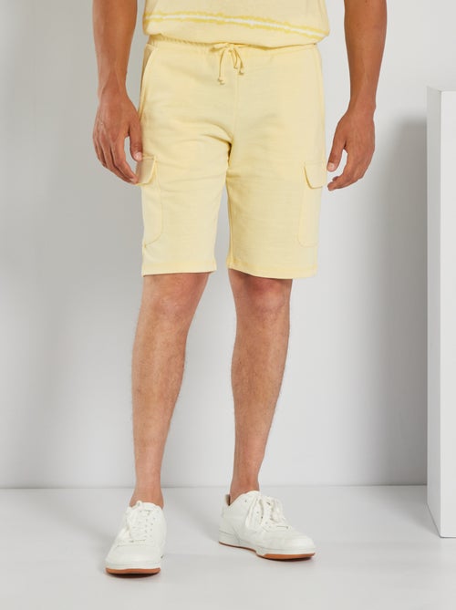 Bermudas em moletão com bolsos com aba - Kiabi