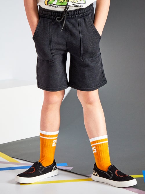 Bermudas em moletão com bolsos grandes - Kiabi