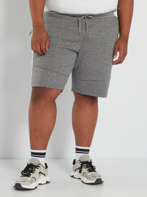 Bermudas em moletão com faixas contrastantes - Kiabi