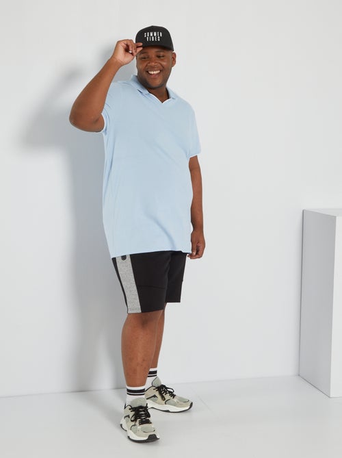 Bermudas em moletão com faixas contrastantes - Kiabi