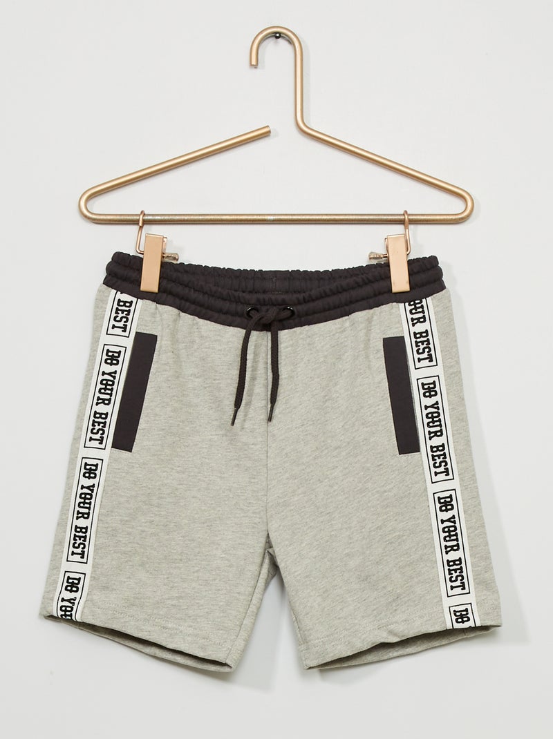 Bermudas em moletão de desporto CINZA - Kiabi