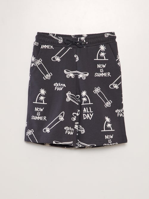 Bermudas em moletão estampado - Kiabi