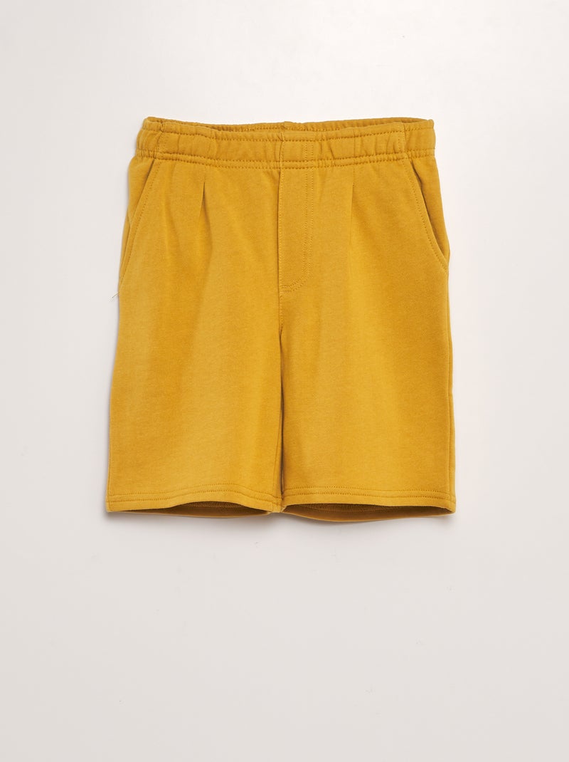 Bermudas em moletão fino AMARELO - Kiabi