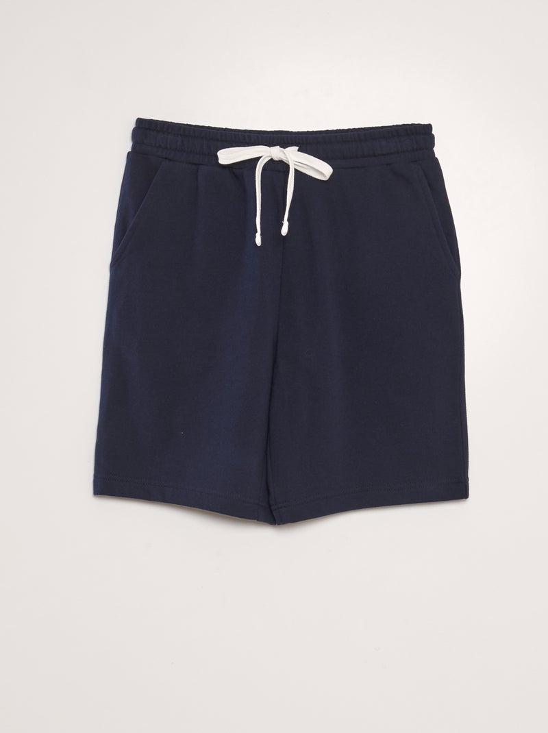 Bermudas em moletão fino AZUL - Kiabi