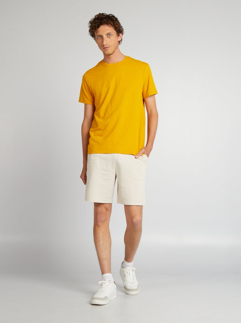 Bermudas em moletão fino CINZA - Kiabi