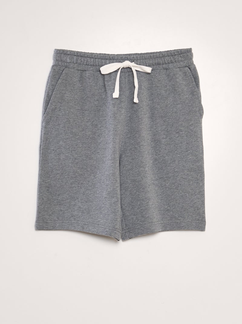 Bermudas em moletão fino CINZA - Kiabi