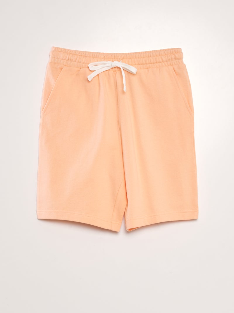 Bermudas em moletão fino LARANJA - Kiabi