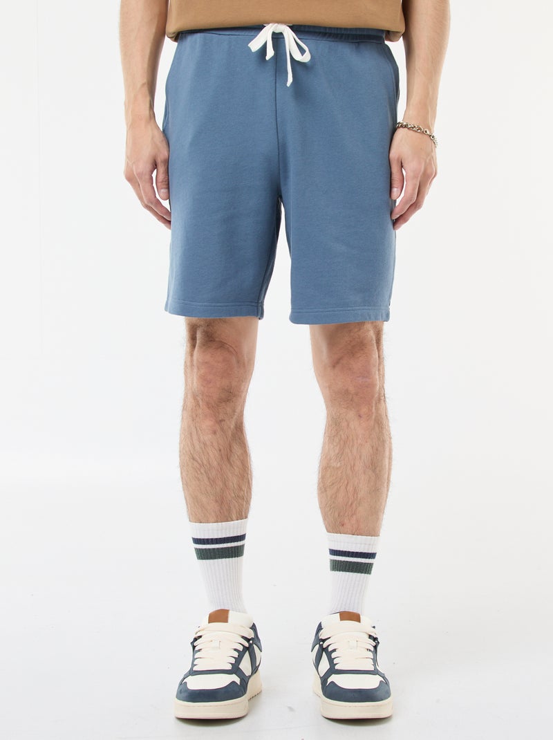 Bermudas em moletão leve Azul - Kiabi