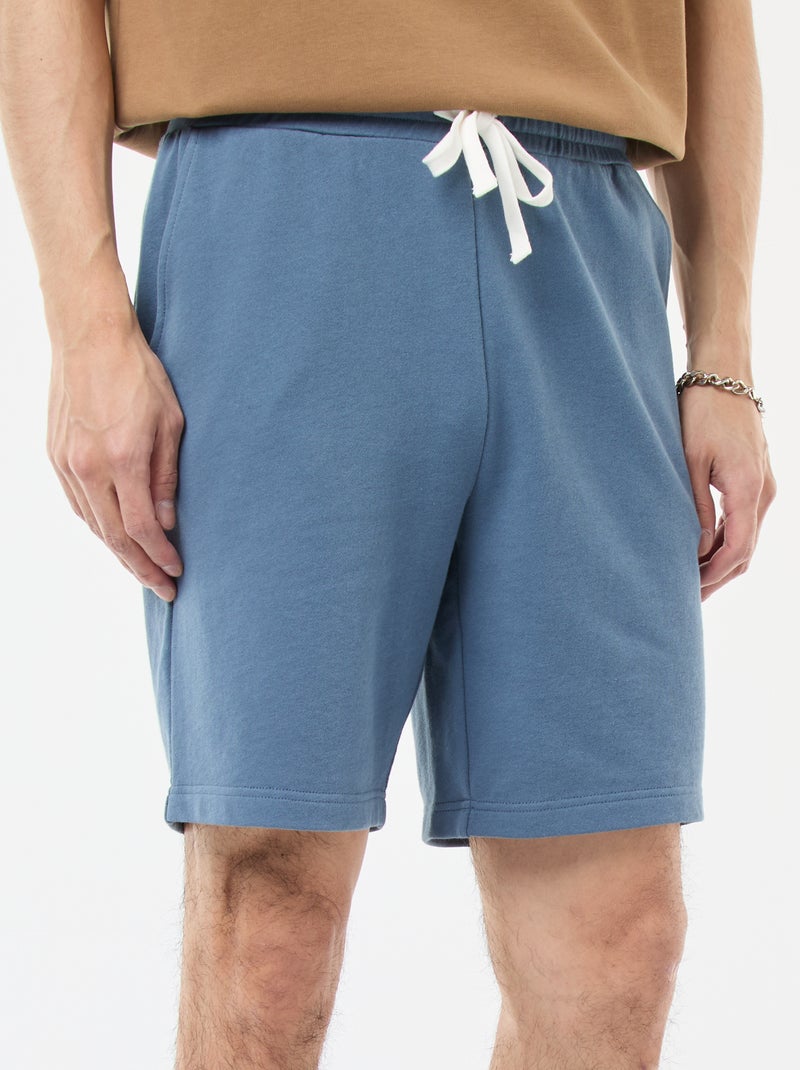 Bermudas em moletão leve Azul - Kiabi
