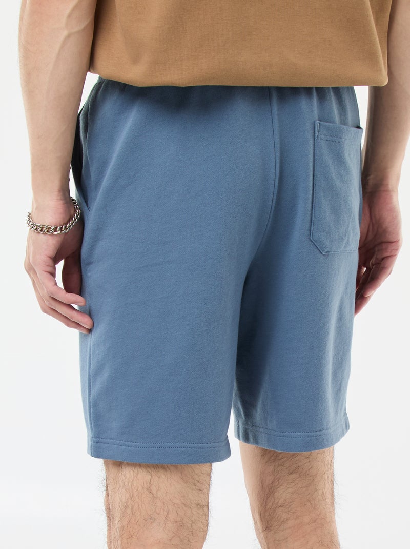 Bermudas em moletão leve Azul - Kiabi
