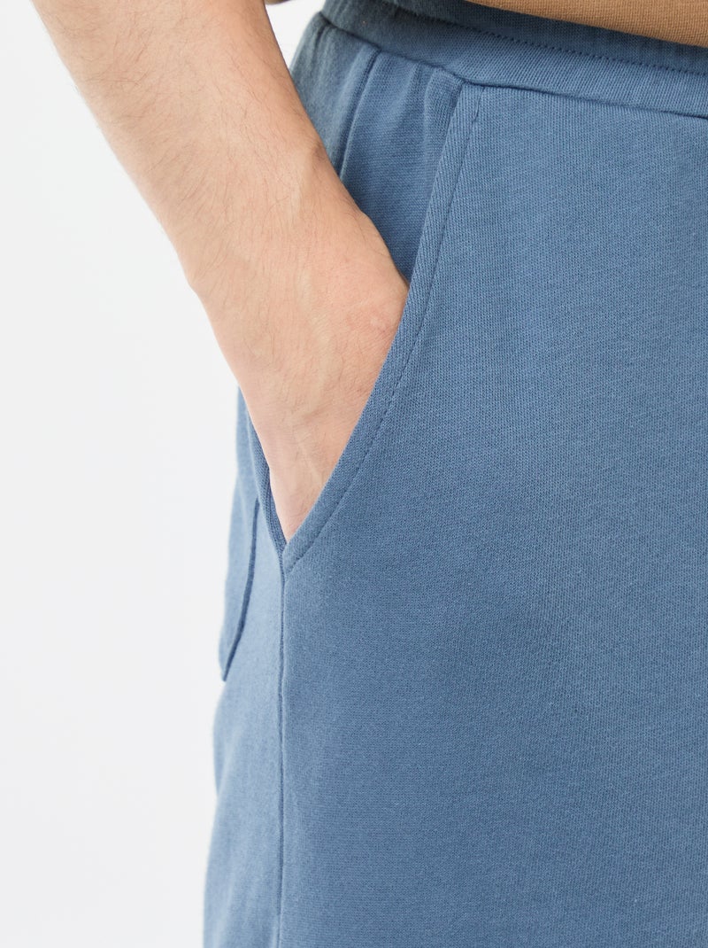 Bermudas em moletão leve Azul - Kiabi