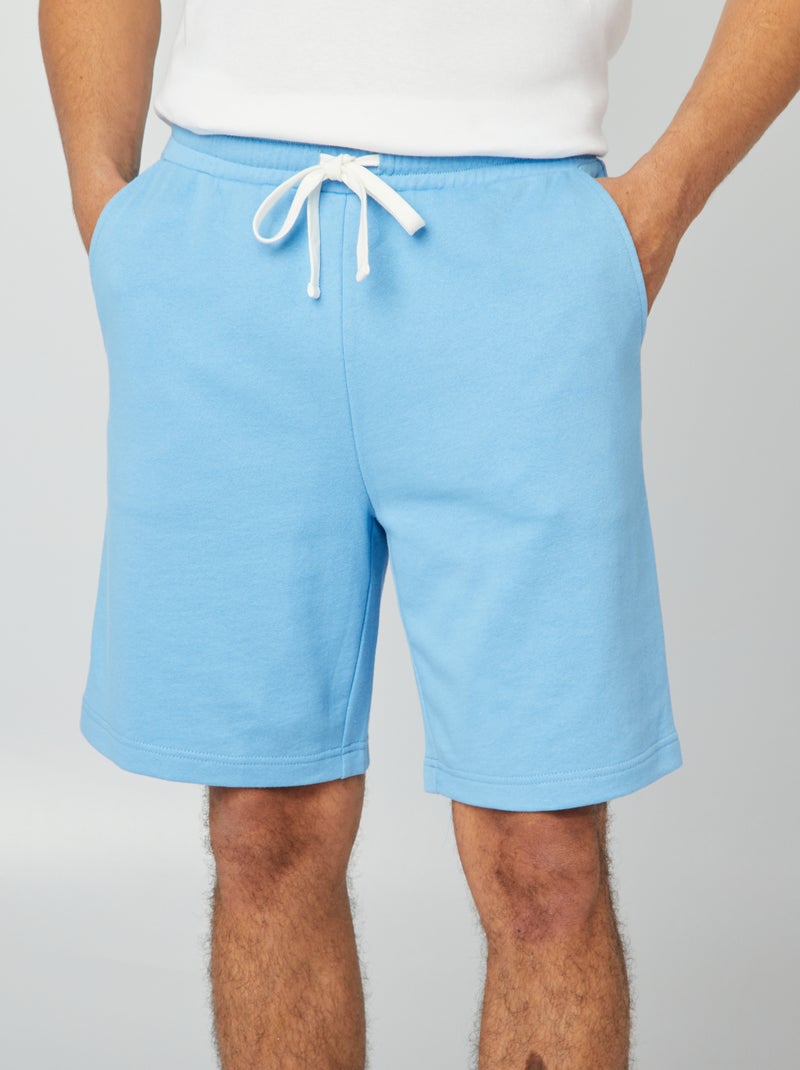 Bermudas em moletão leve AZUL - Kiabi