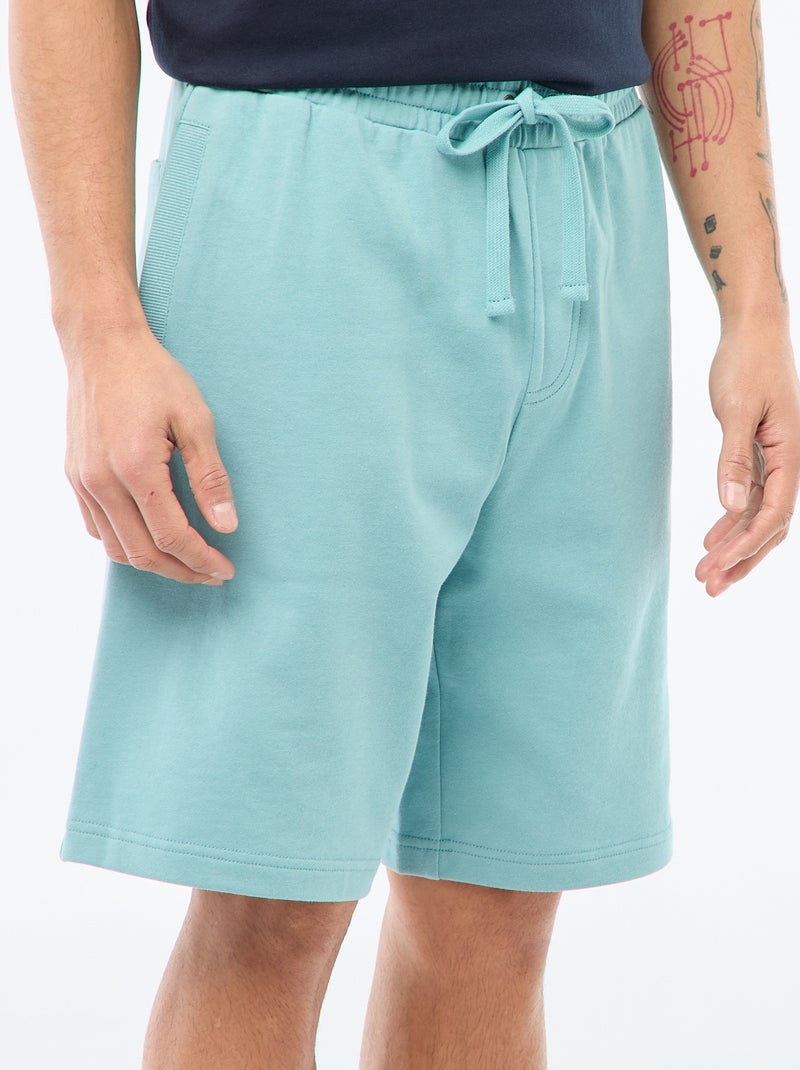 Bermudas em moletão leve Azul - Kiabi