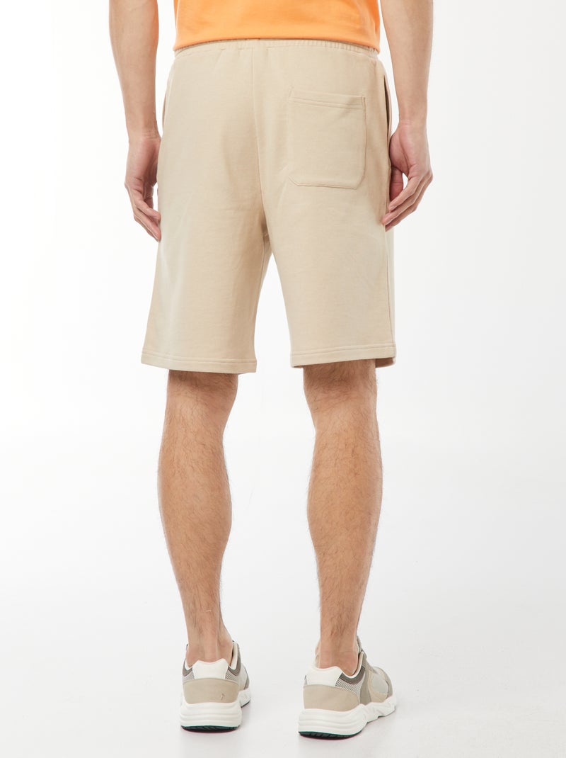 Bermudas em moletão leve Bege - Kiabi