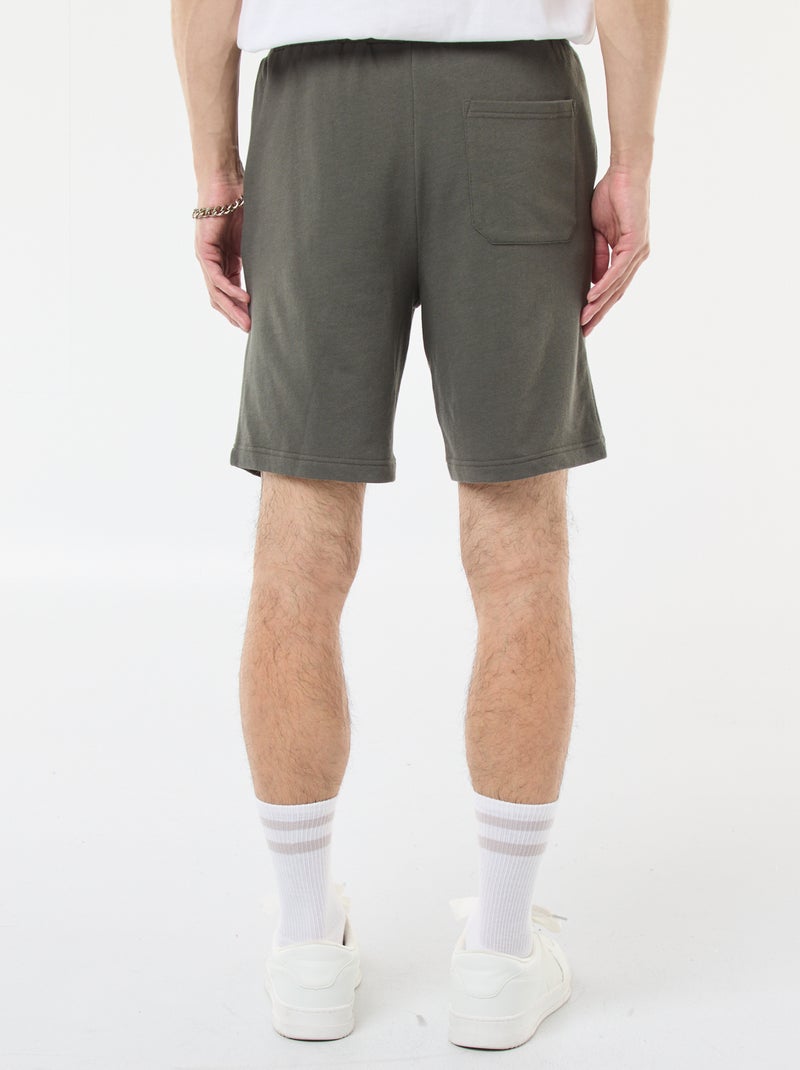 Bermudas em moletão leve Caqui - Kiabi