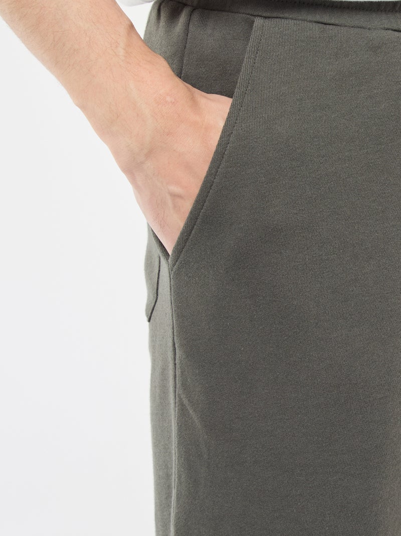 Bermudas em moletão leve Caqui - Kiabi