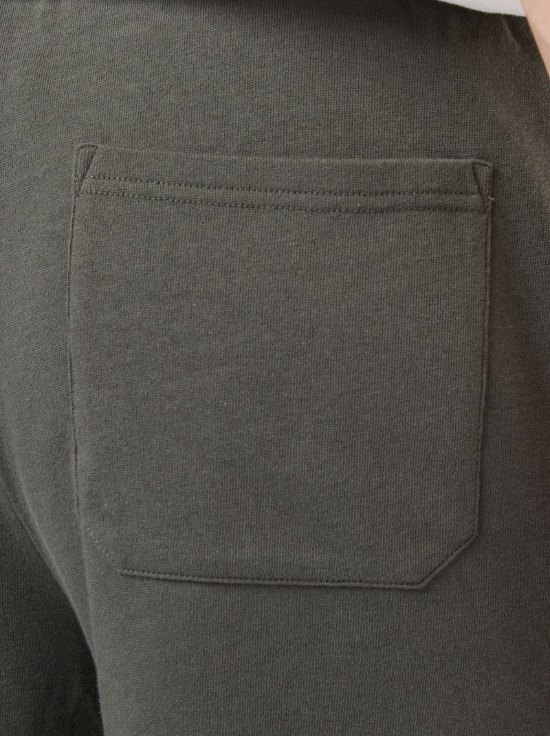 Bermudas em moletão leve Caqui - Kiabi