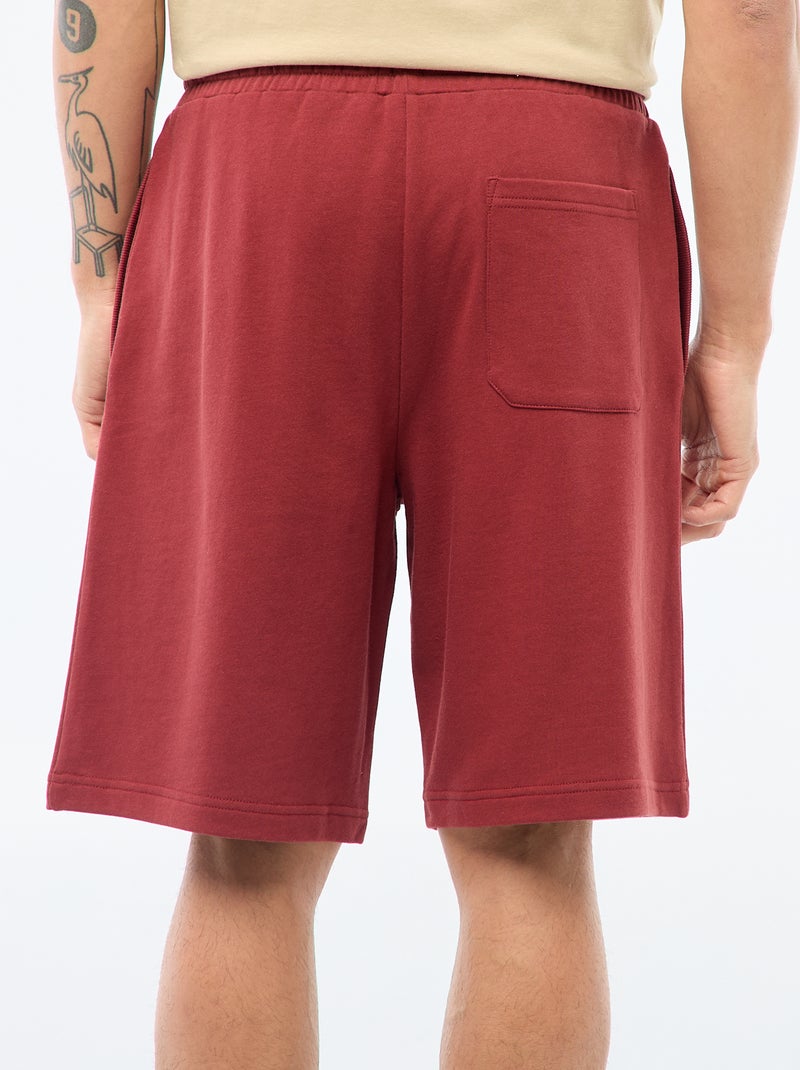 Bermudas em moletão leve Castanho - Kiabi