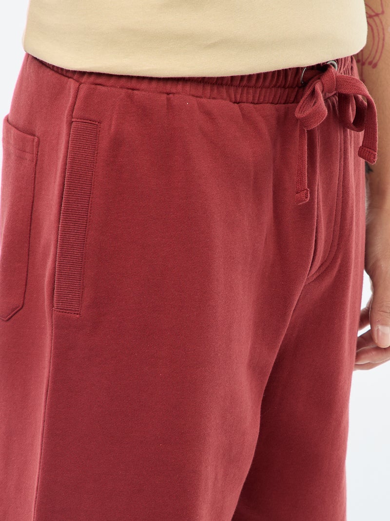 Bermudas em moletão leve Castanho - Kiabi