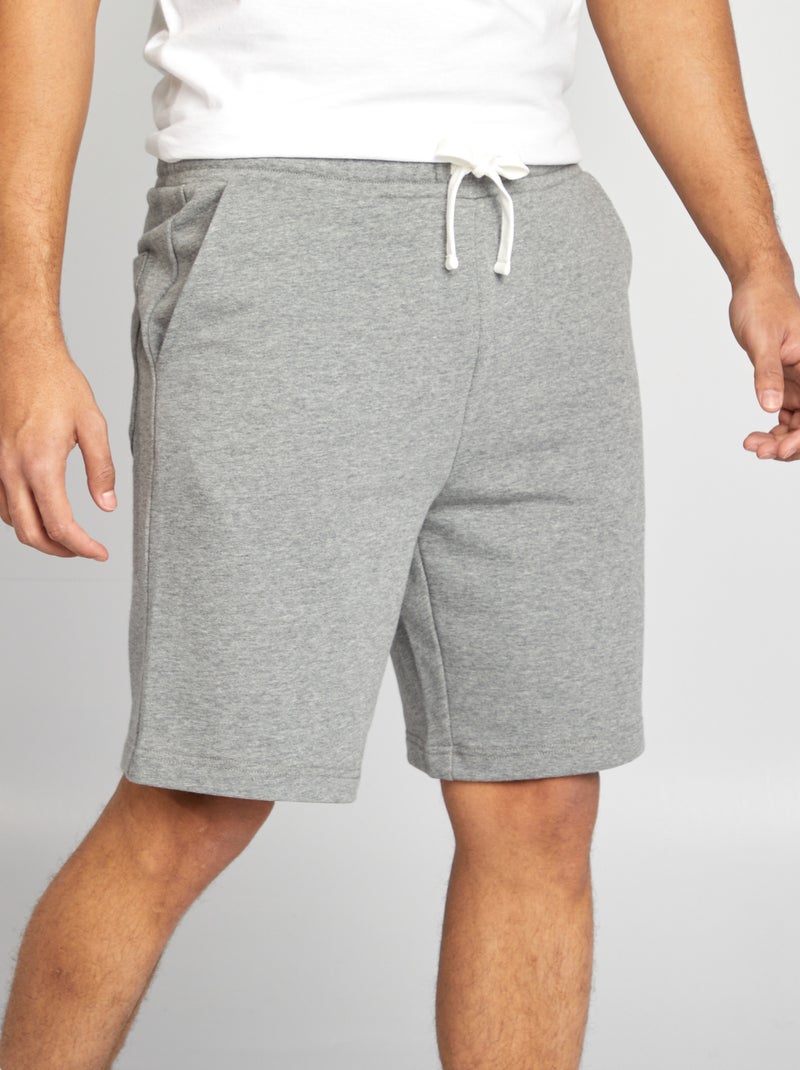 Bermudas em moletão leve CINZA - Kiabi