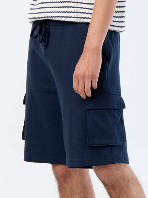 Bermudas em moletão leve com bolsos de aba - Kiabi