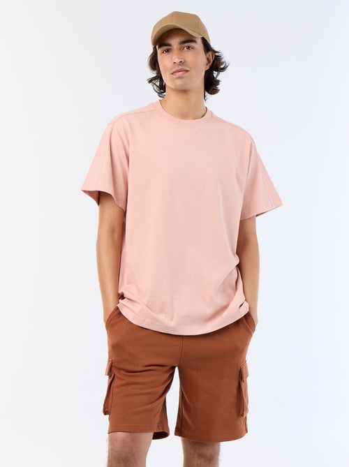Bermudas em moletão leve com bolsos de aba - Kiabi