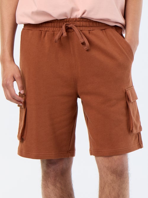 Bermudas em moletão leve com bolsos de aba - Kiabi