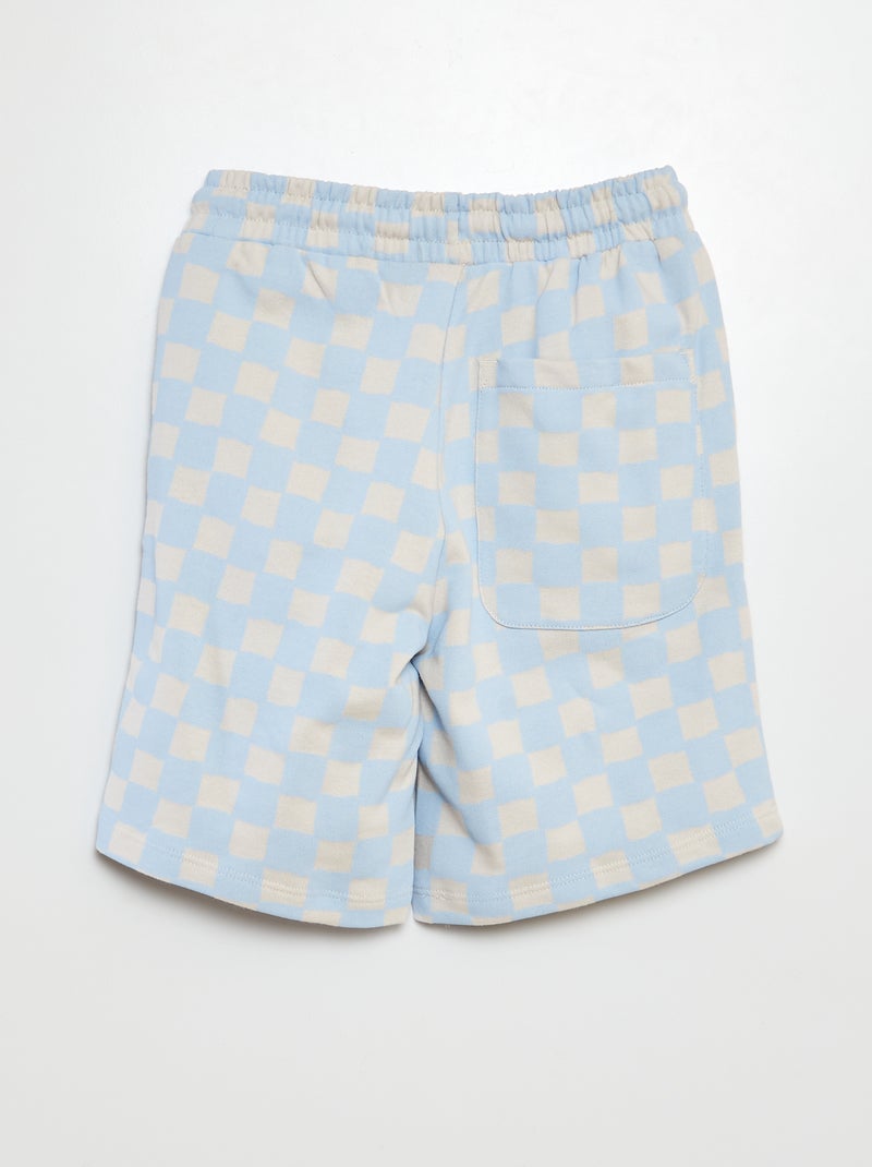 Bermudas em moletão leve com motivo AZUL - Kiabi